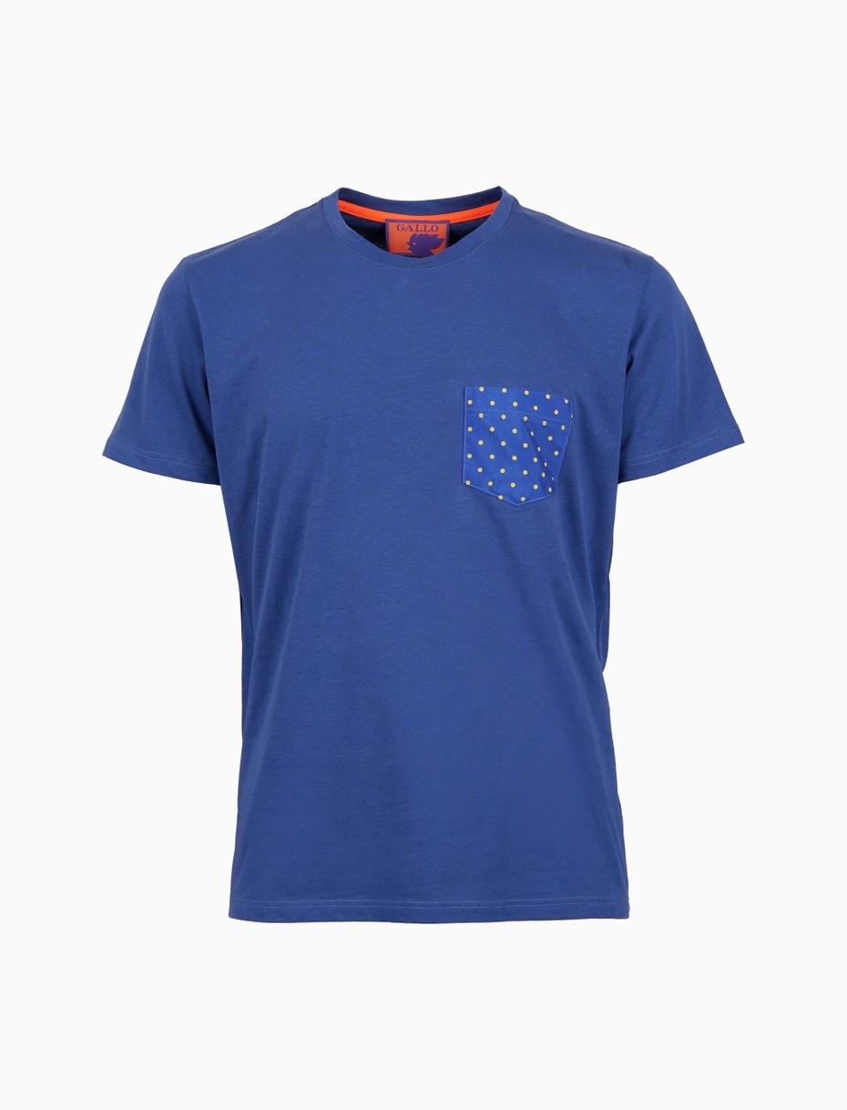 T-shirt girocollo con taschino pois AP513725 32526 GALLO 