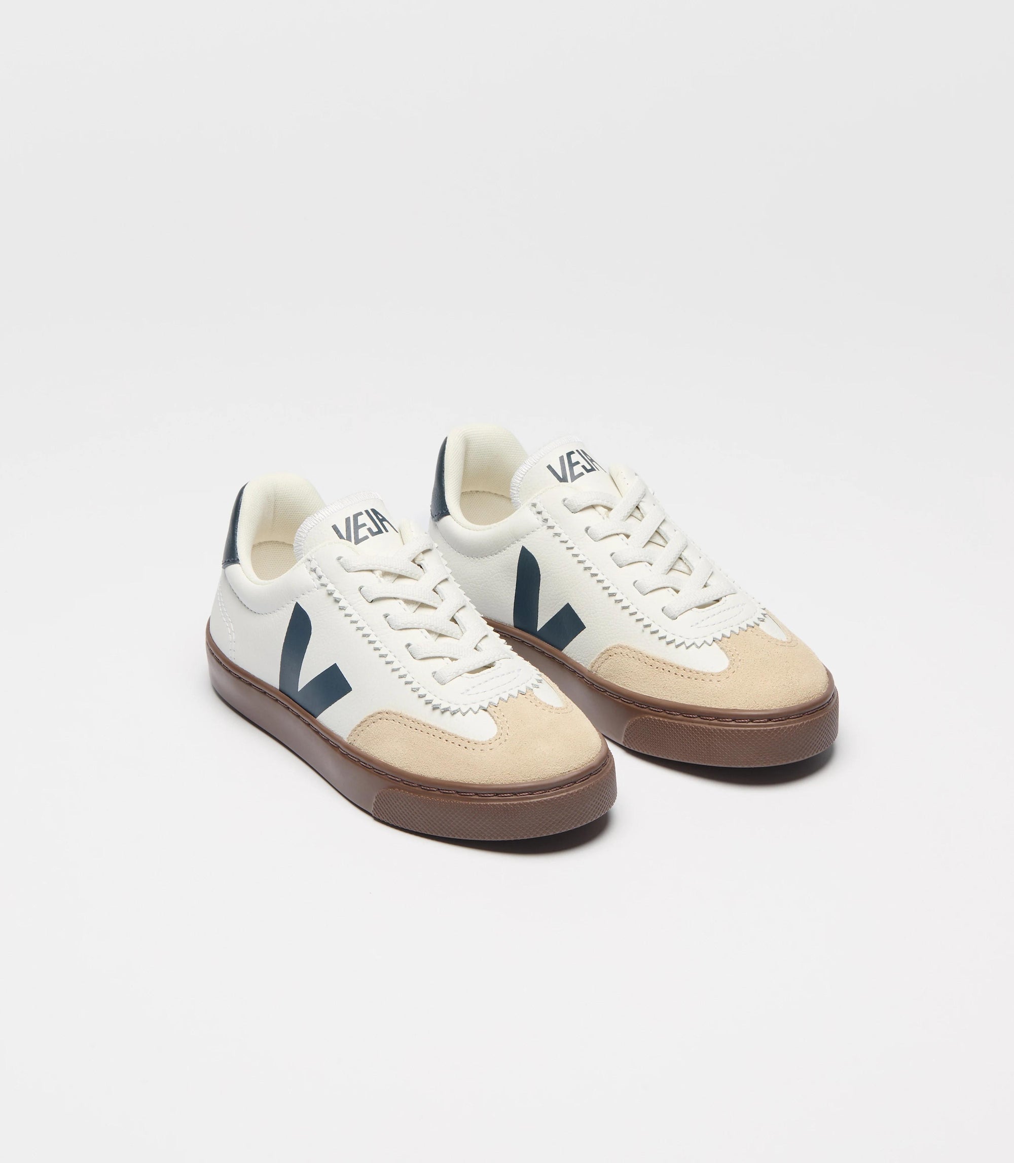 Volley Elastic Laces Leather White Nautico Bark SY2021 013C VEJA 
