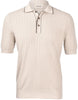 Polo in maglia a coste organic cotton beige