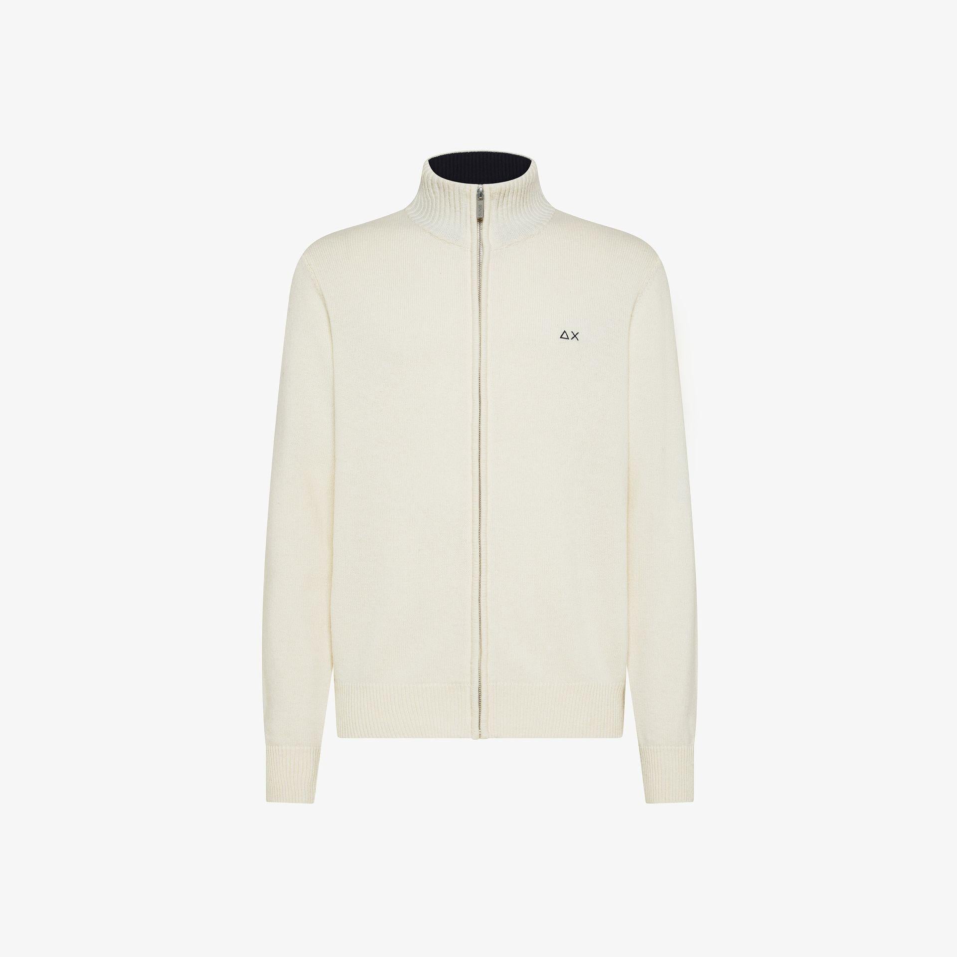 Cardigan in misto cashmere con zip K45114 31 SUN68 