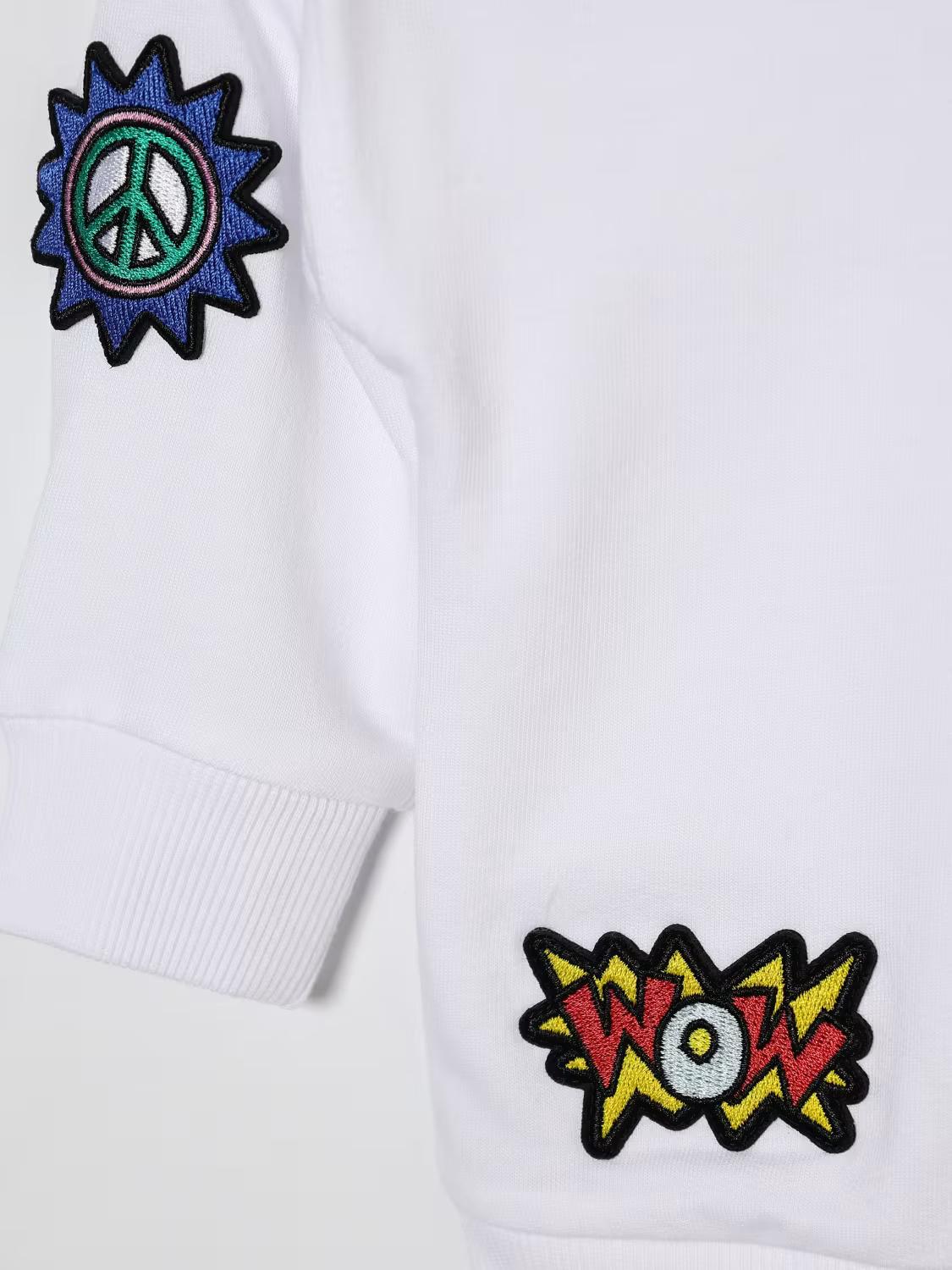 Felpa con patch M9F03QLCA19 10101 MOSCHINO BABY 