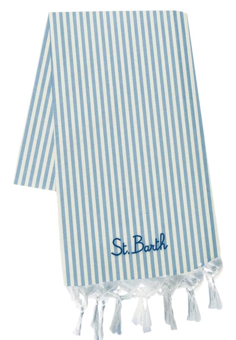 Telo mare a righe con frange FOUL002 00659L MC2 SAINT BARTH 