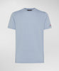 Zole 02 T-Shirt in Piquet stretch di cotone e seta blu fumo