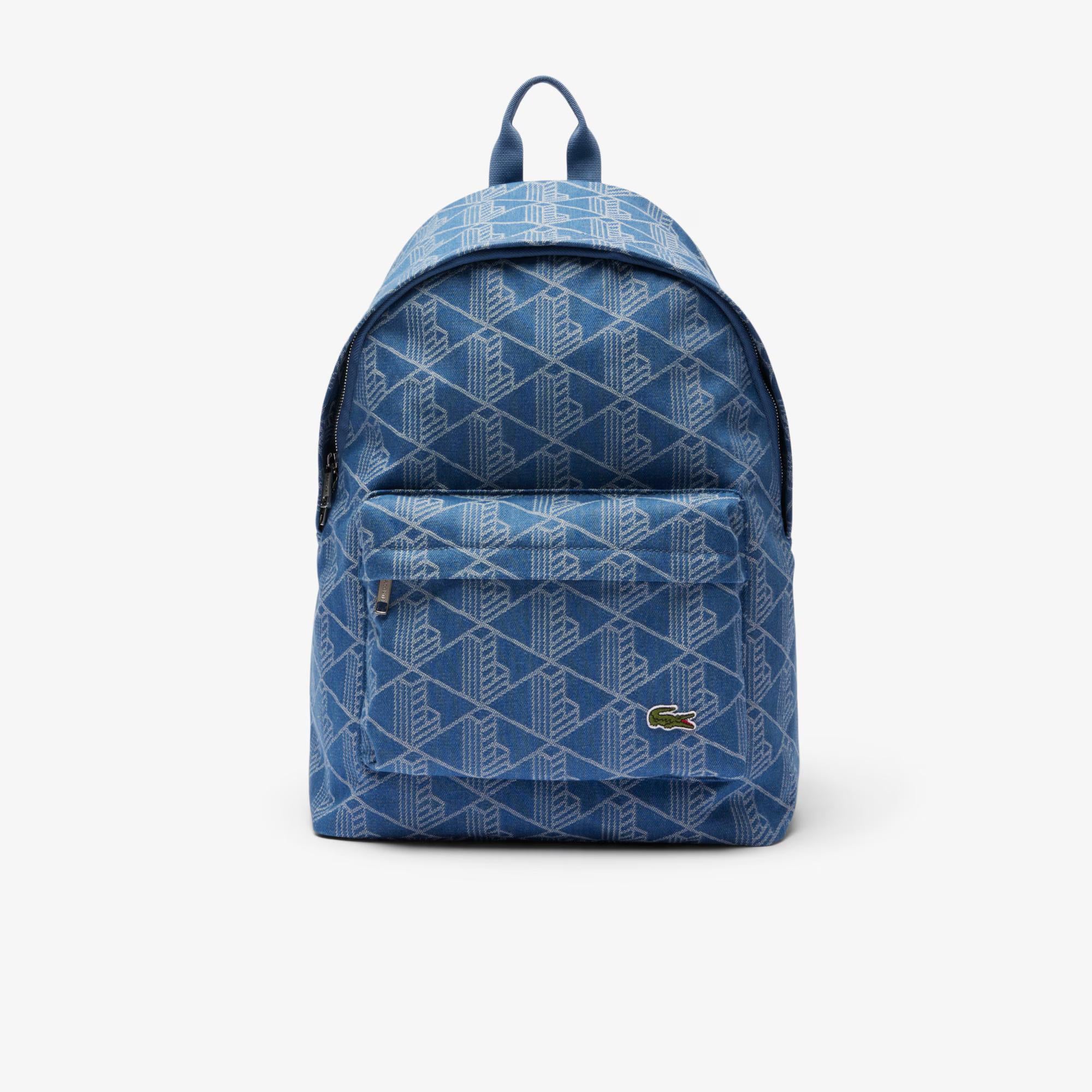 Zaino in cotone jacquard monogrammato NU4871 Q74 LACOSTE ACCESSORI 