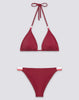 Jennifer top a triangolo e slip fisso arcobaleno