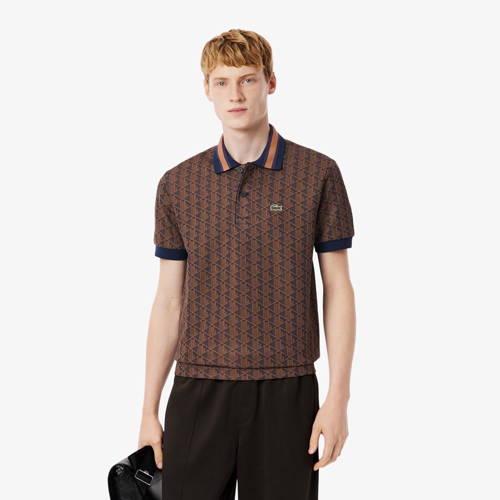 Maglia in jacquard monogrammata DH1417 9I4 LACOSTE 