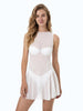 Short transparent tulle dress