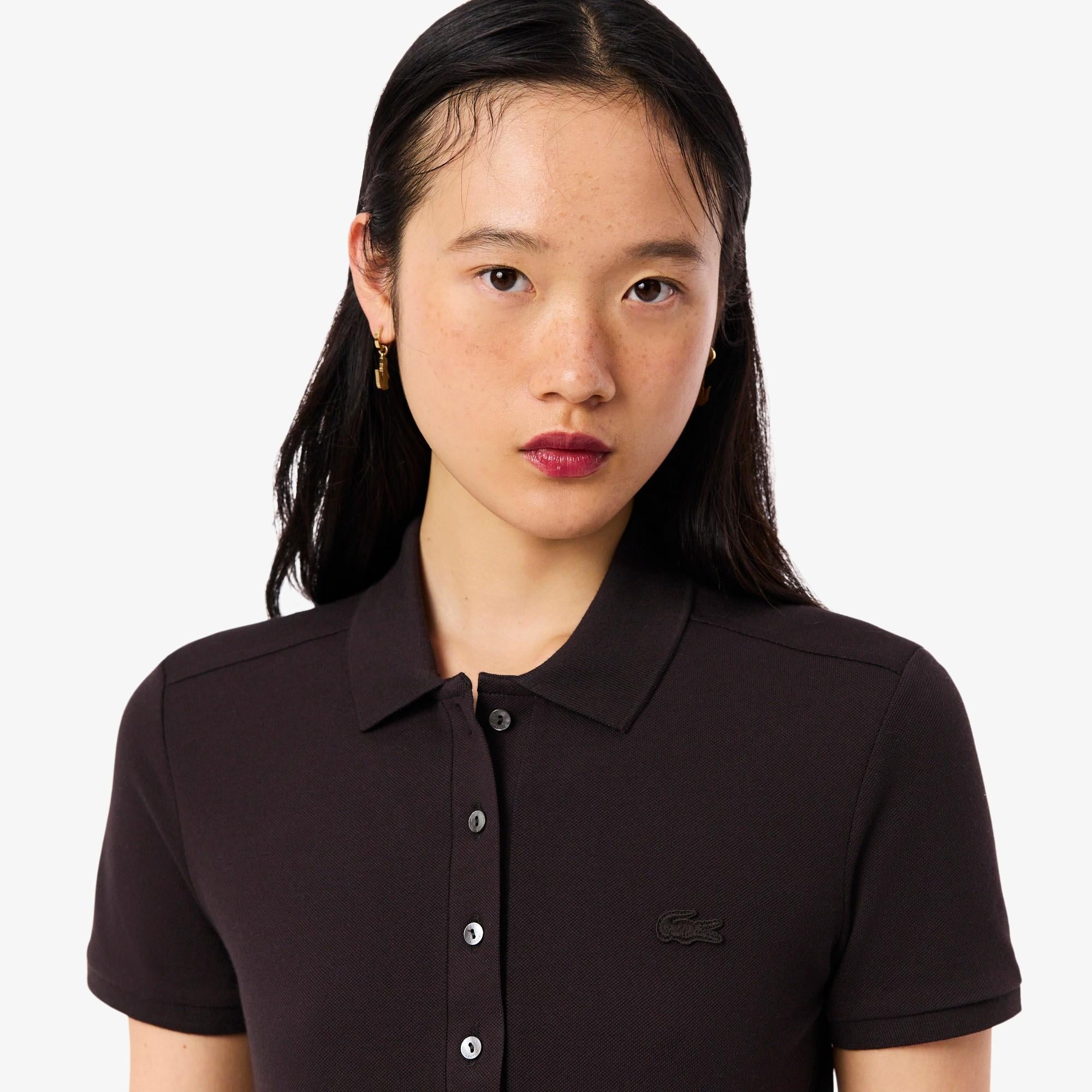 Polo da donna in piqué di cotone stretch Lacoste slim fit PF5462 3LA LACOSTE 