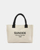 Shopper in cotone canvas stone washed rosa