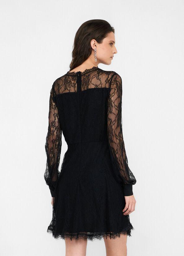 Abito corto in pizzo MF5506J3836 22222 LIU JO WHITE2 