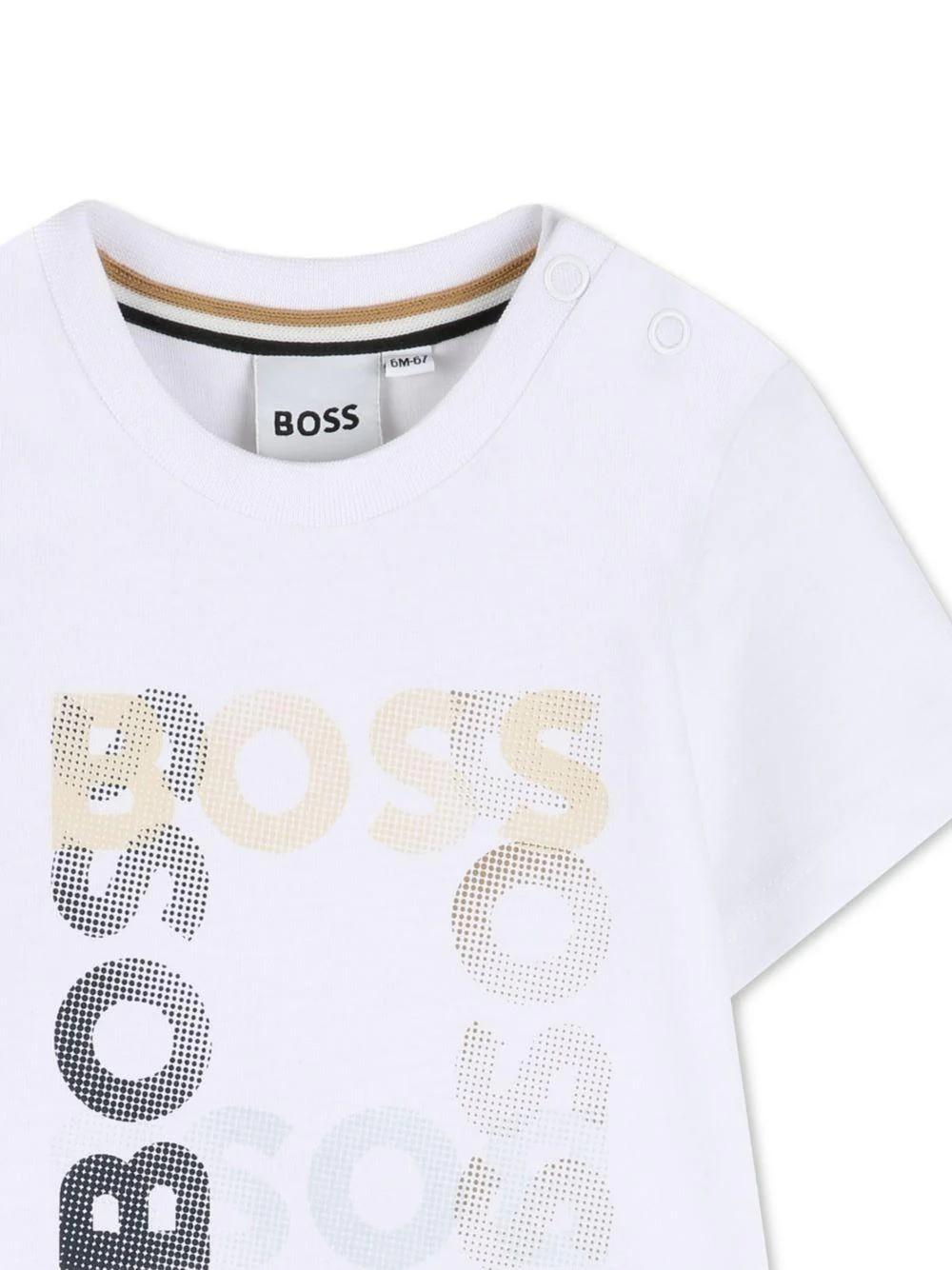 T-shirt con logo stampato J52882 10PA BOSS 