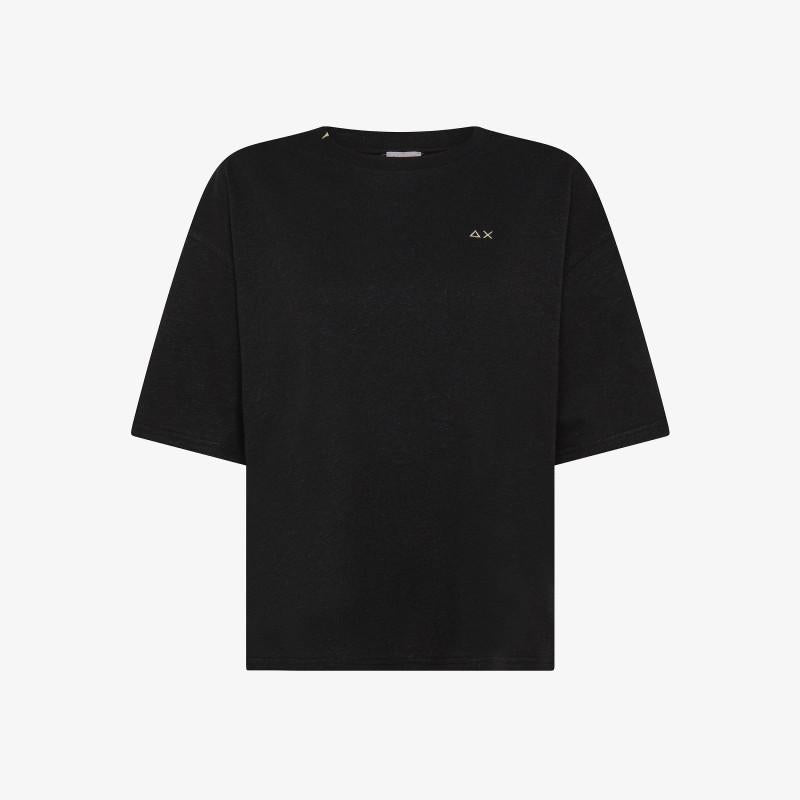 T-shirt in lino e cotone T35229 11 SUN68 