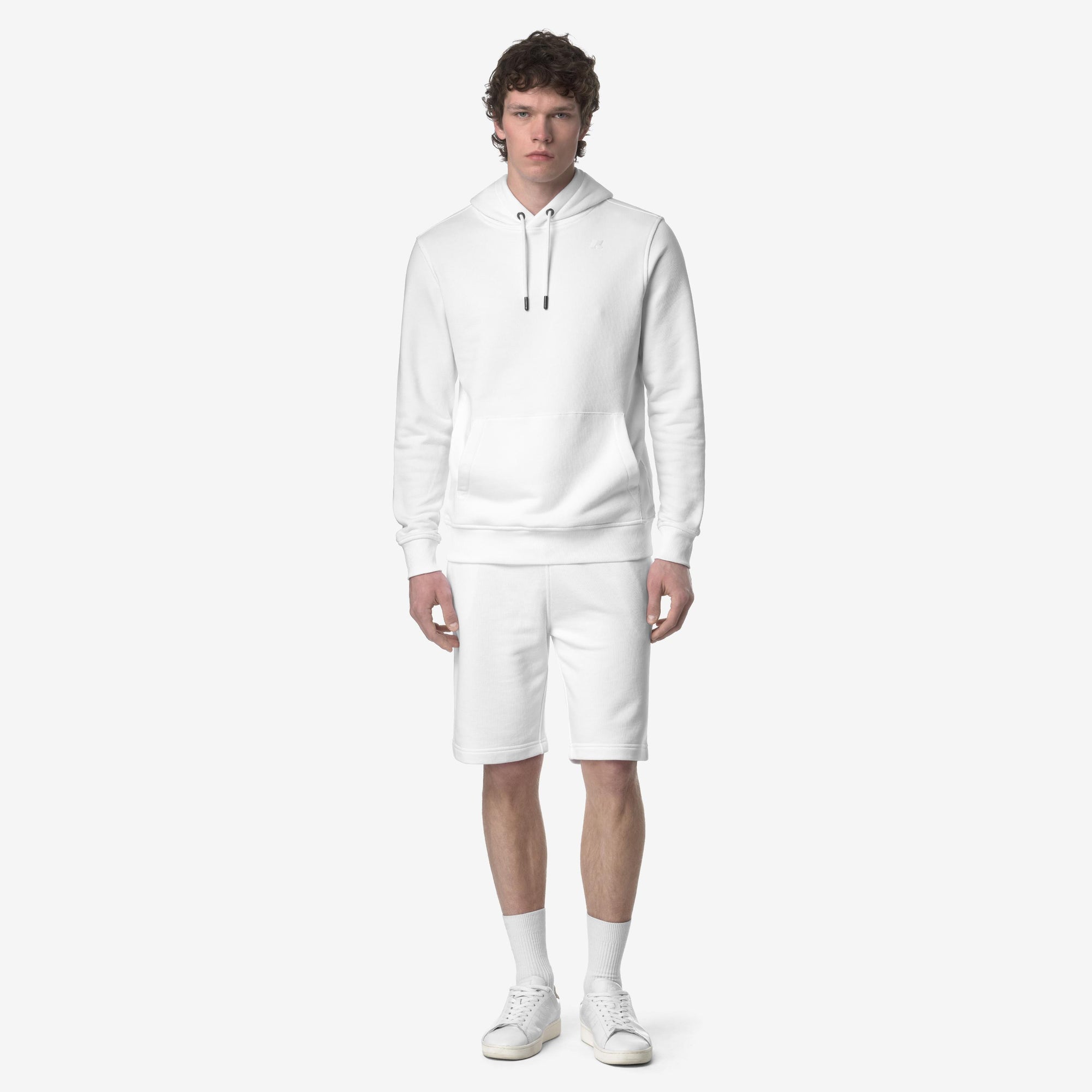 Bermuda da Uomo Sportivi in French Terry Bianco con Tasche K1151SW 001 K-WAY 