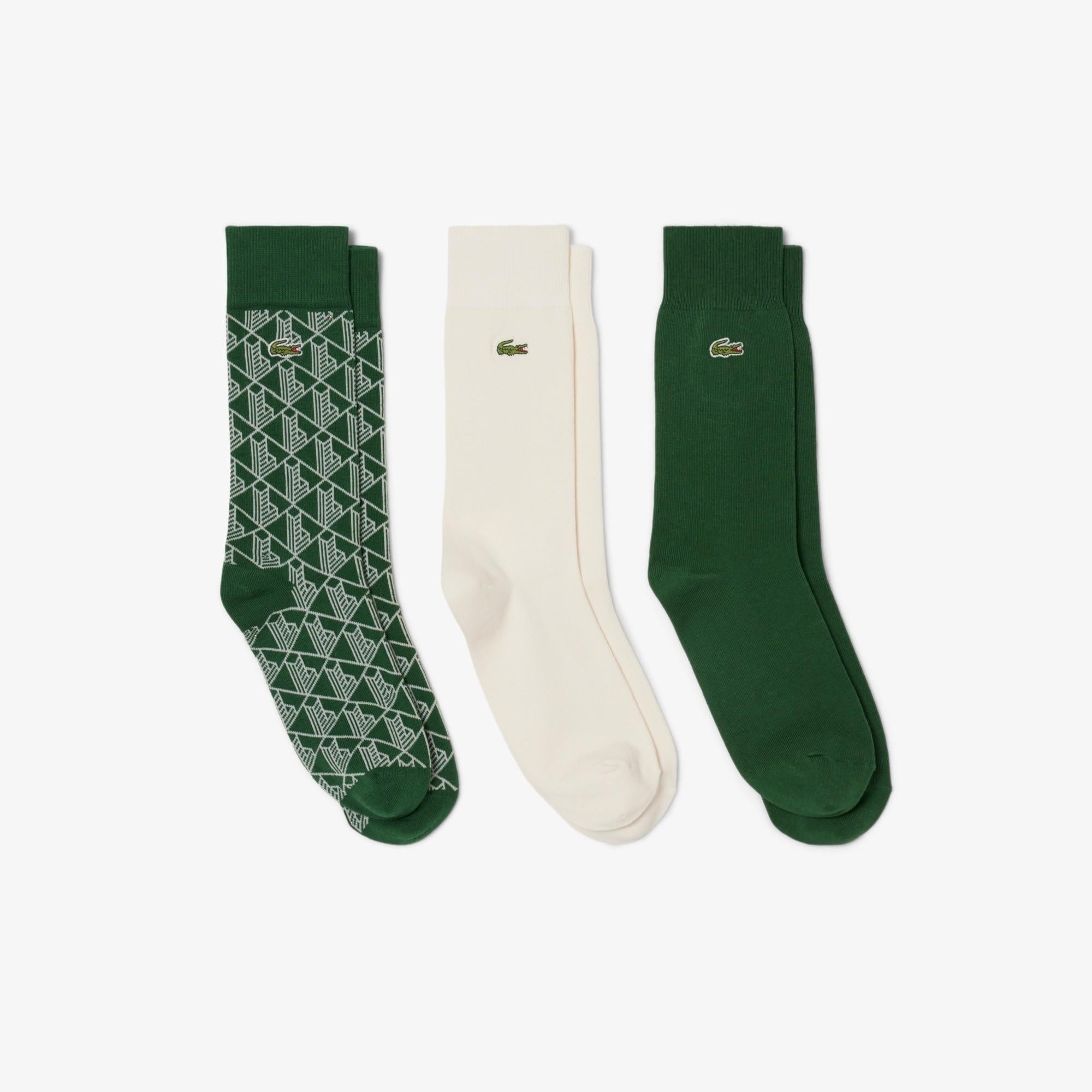 Confezione di 3 paia di calzini corti RA5996 PQK LACOSTE 