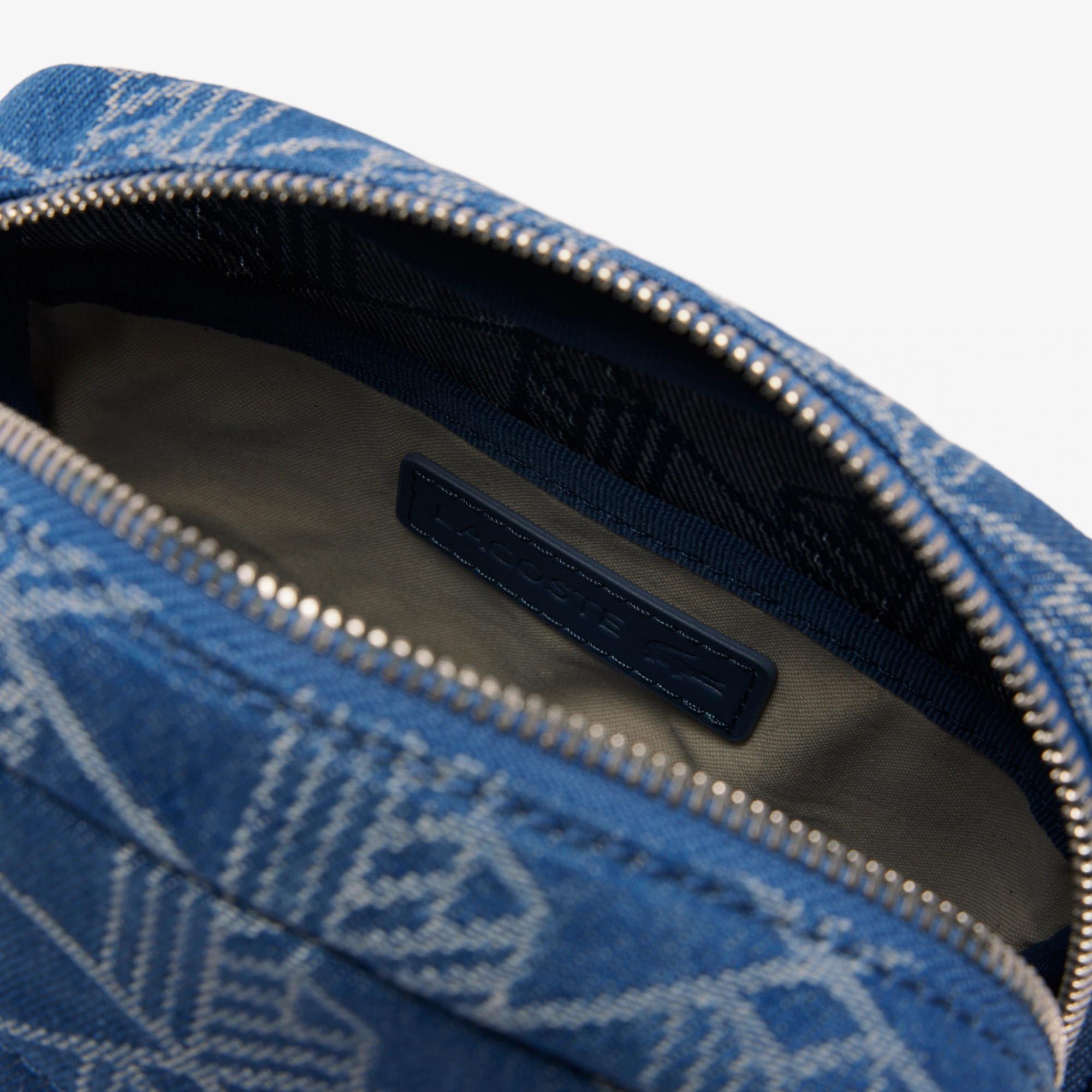 Borsa a tracolla in cotone con stampa monogramma NU4869 Q74 LACOSTE ACCESSORI 