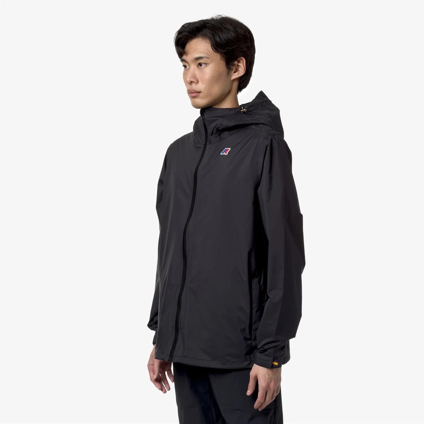 Giacca impermeabile da viaggio unisex grigio nero con design ripiegabile K8131QW USY K-WAY 