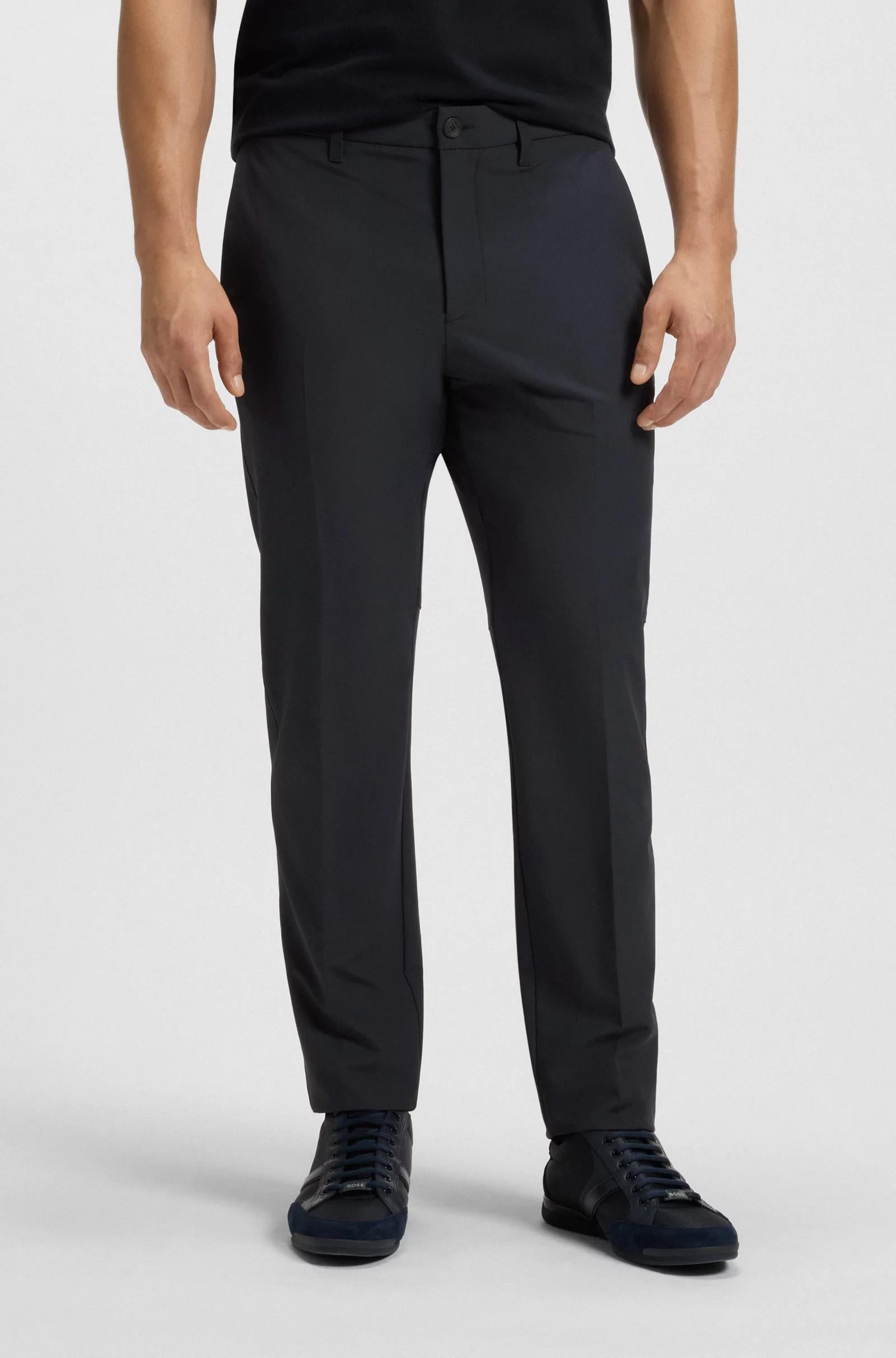 Pantaloni slim fit in tessuto elasticizzato idrorepellente 50534303 402 BOSS 