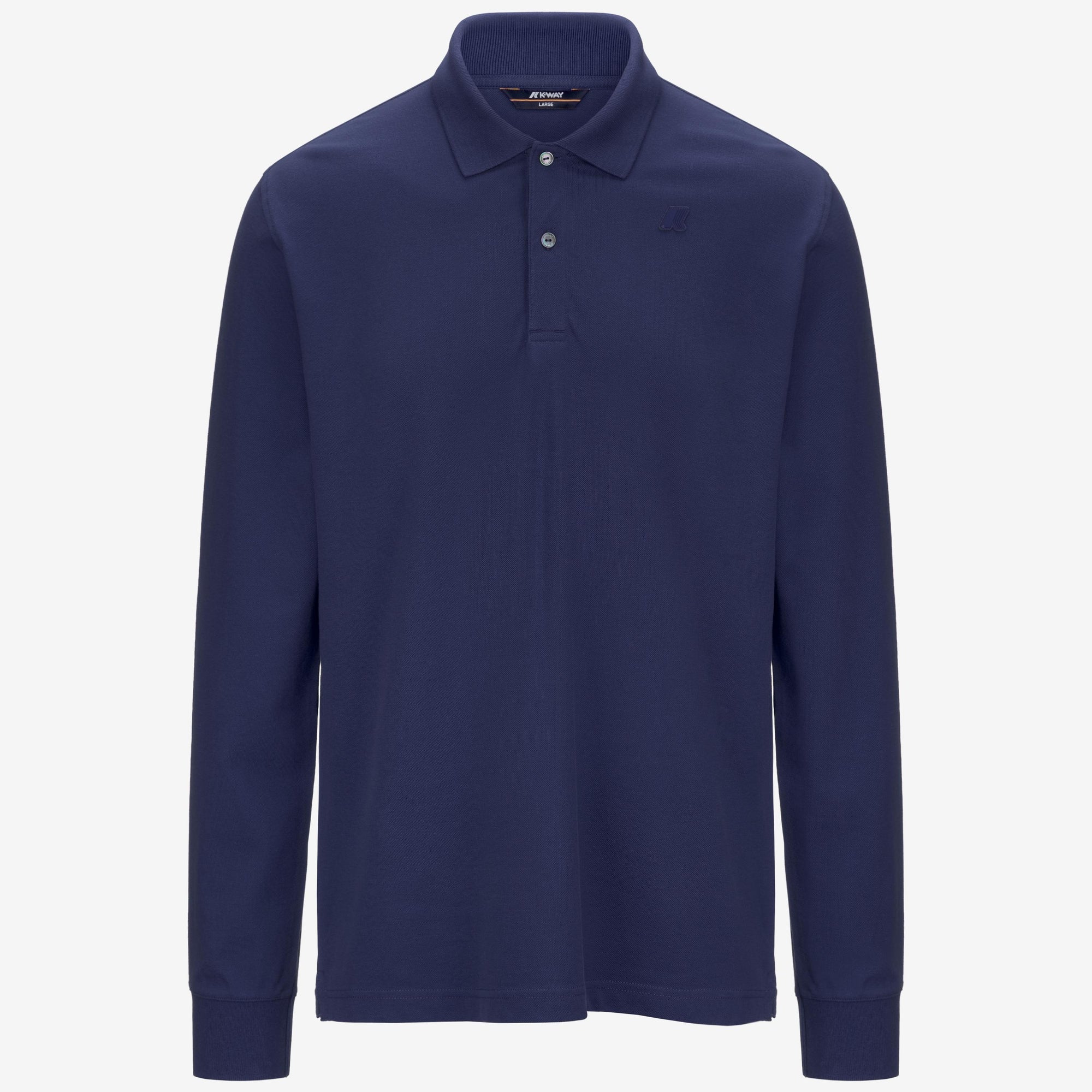 Polo da uomo blu slim fit maniche lunghe K1125GW 867 K-WAY 