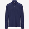 Polo da uomo blu slim fit maniche lunghe