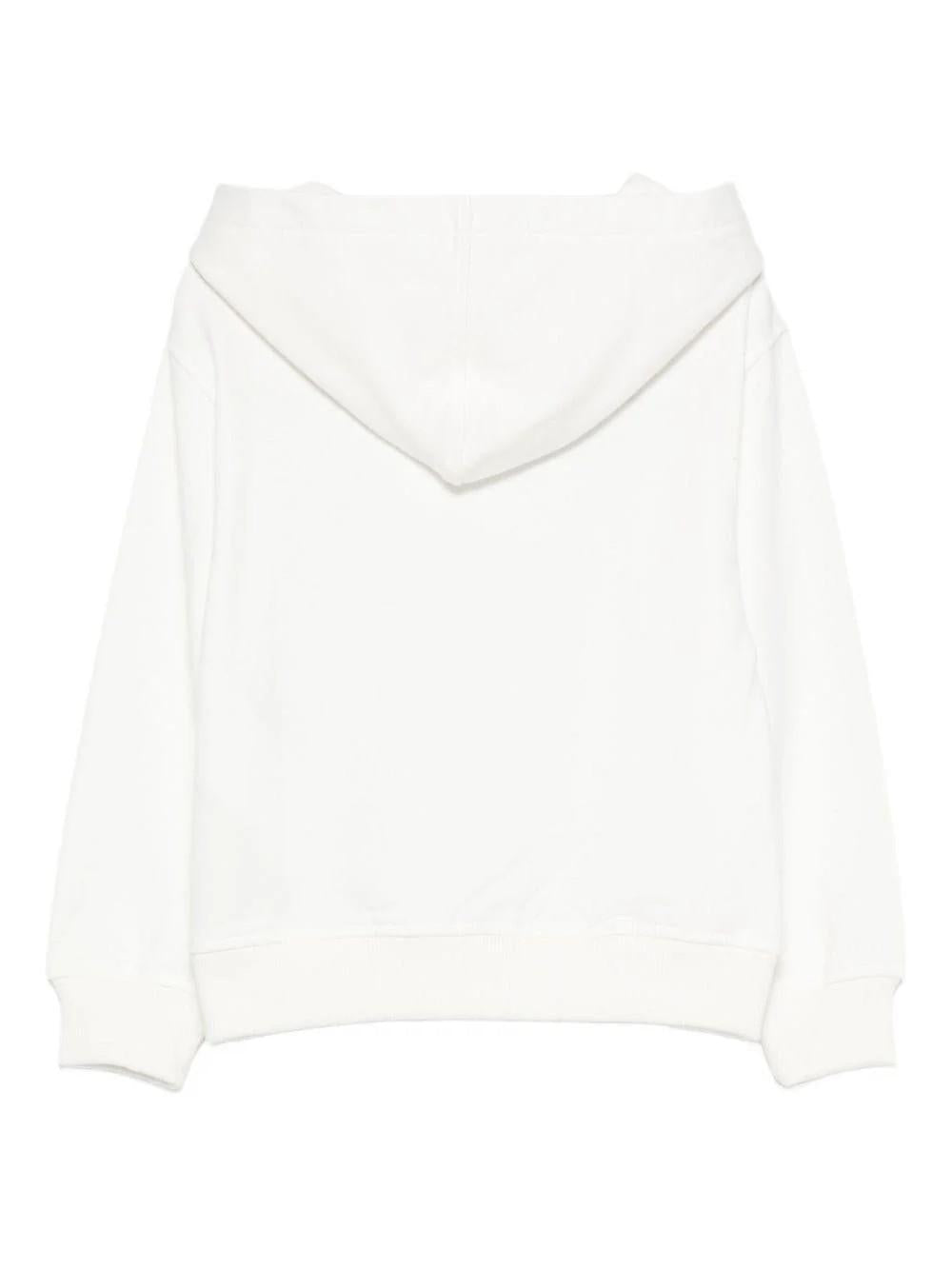 Felpa con stampa Teddy e cappuccio HUF09FLCA40 10063A MOSCHINO KID 