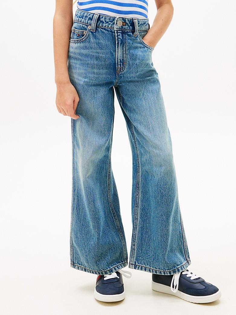 Jeans mabel larghi a vita alta con baffature KG0KG09186T 1A4 TOMMY HILFIGER 