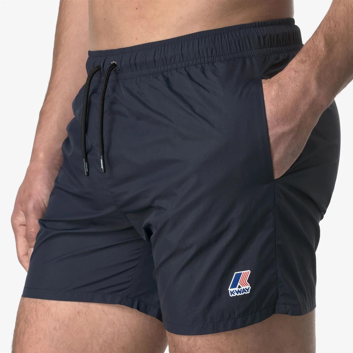 Costume da bagno da uomo ripiegabile blu con slip in rete K31357W K89 K-WAY 