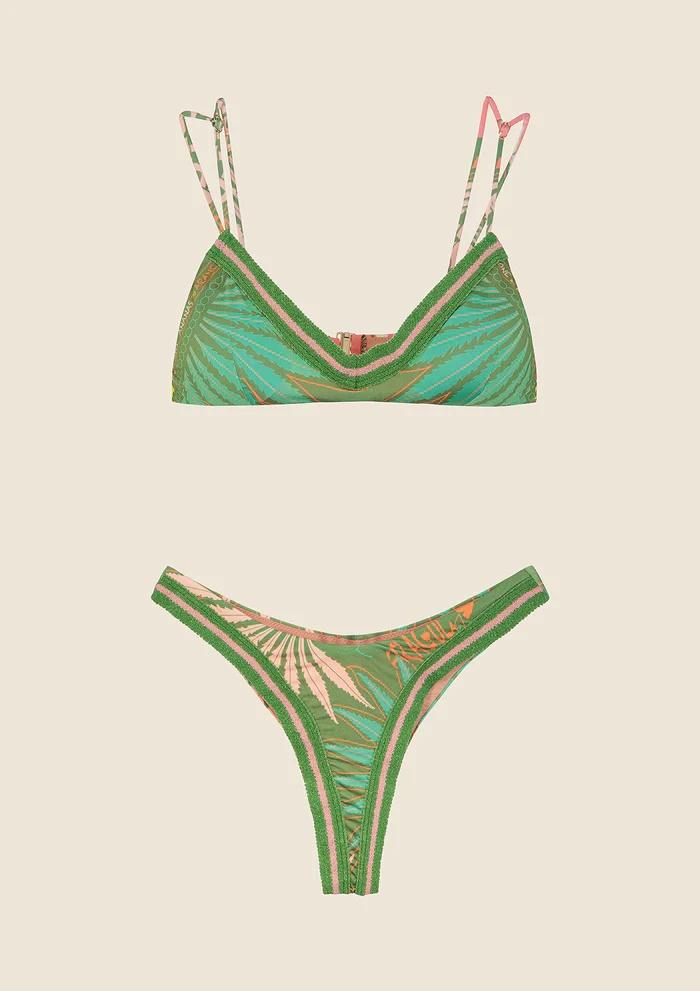 Bikini Top con Slip Americano Fisso Fantasia 0641X 13 F**K 