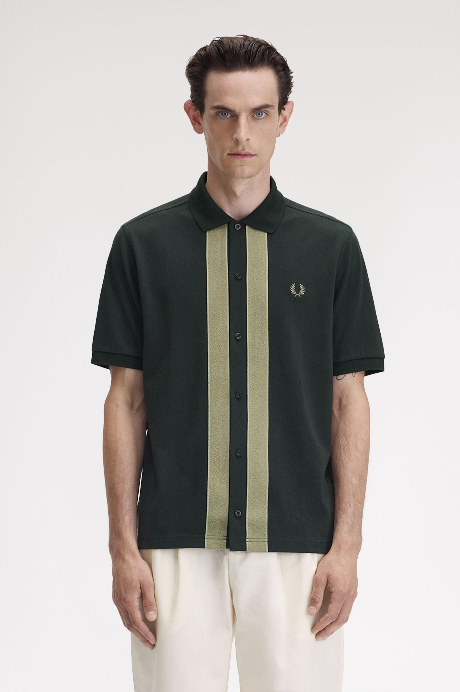 Polo con bottoni su fettuccia in ciniglia M990754 Q20 FRED PERRY 