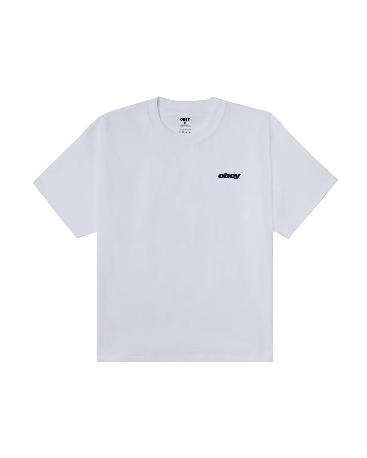 Lips heavyweight t-shirt 168024359 WHT OBEY 