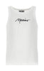 Cotton tank top with embroidered logo