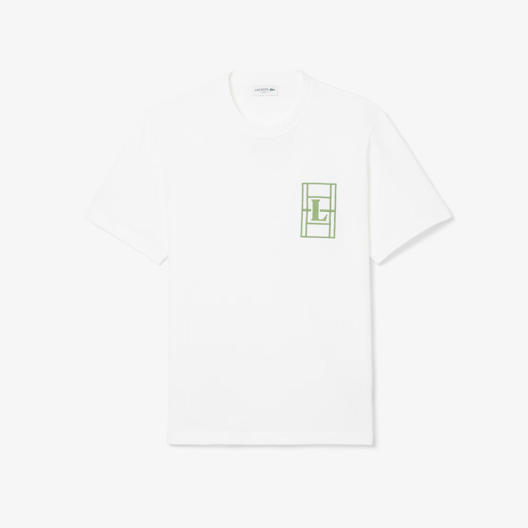 T-shirt in jersey pesante ricamato TH1716 001 LACOSTE 