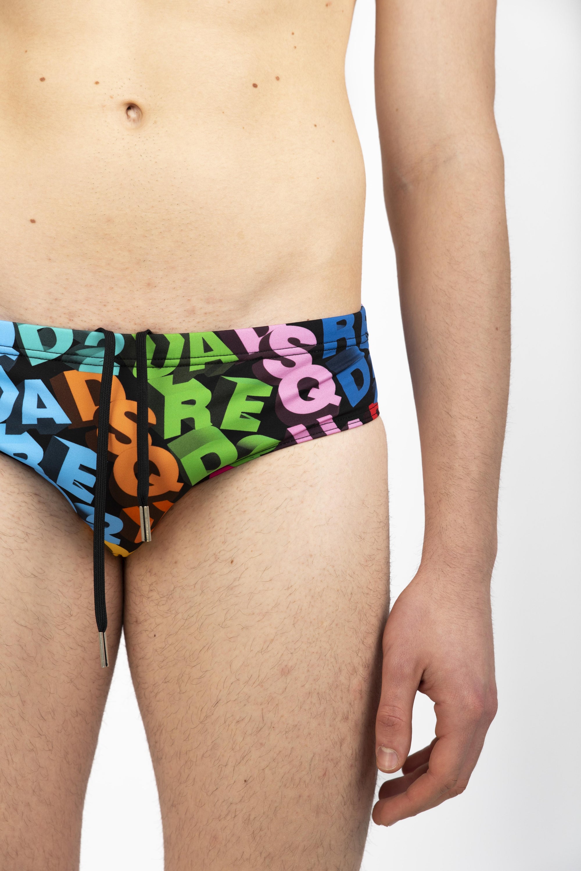 Swim Brief con all over logo D7B356090 998 DSQUARED BEACHWEAR 