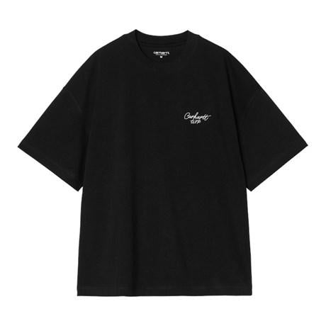 S/S Signature Script T-Shirt nera I033828 0D2XX CARHARTT WIP 