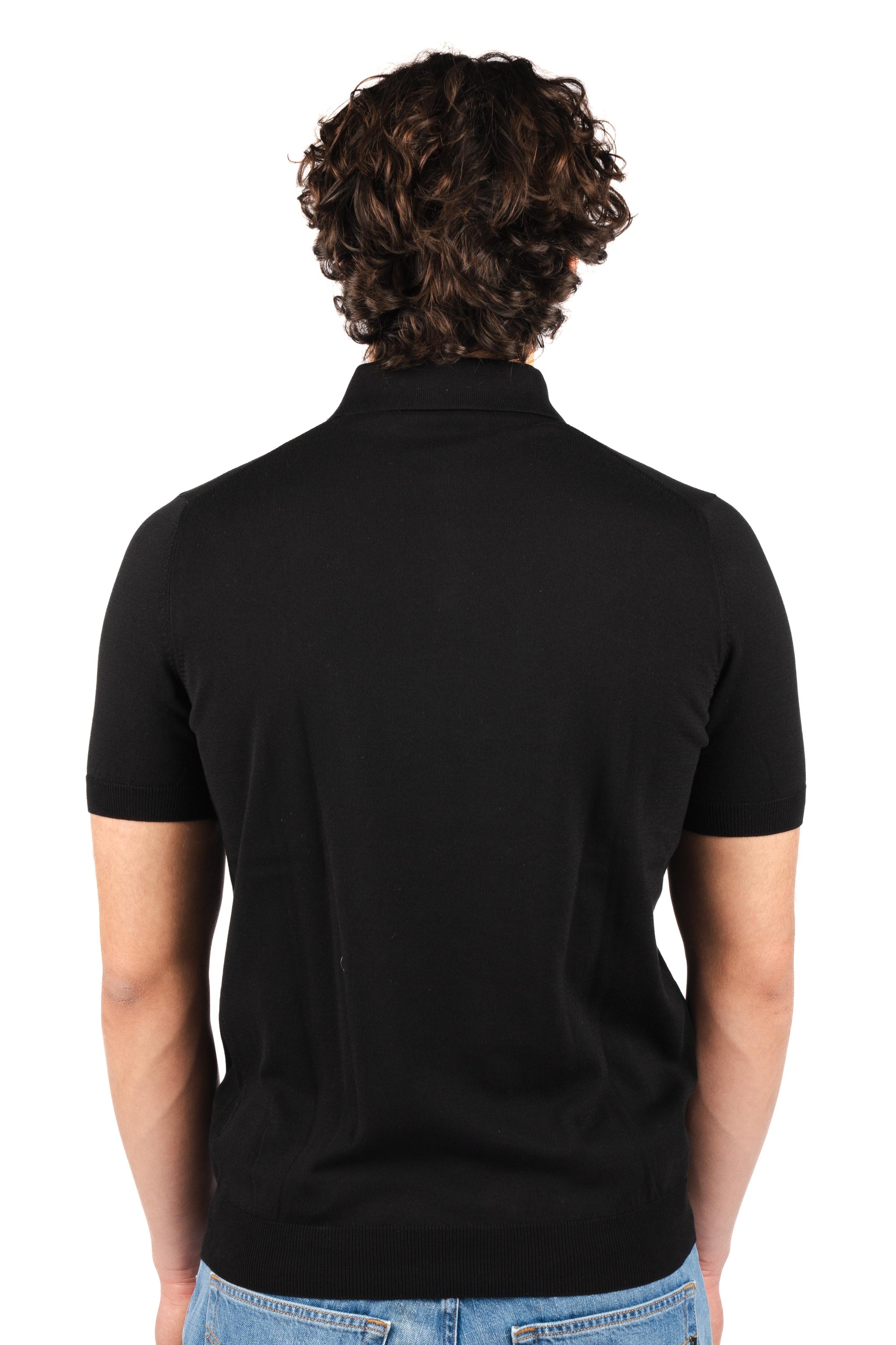 Polo in maglia fresh cotton nero 57119/20615 099 GRAN SASSO 