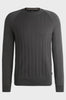 T-shirt in misto cotone con lavorazione a nido dape