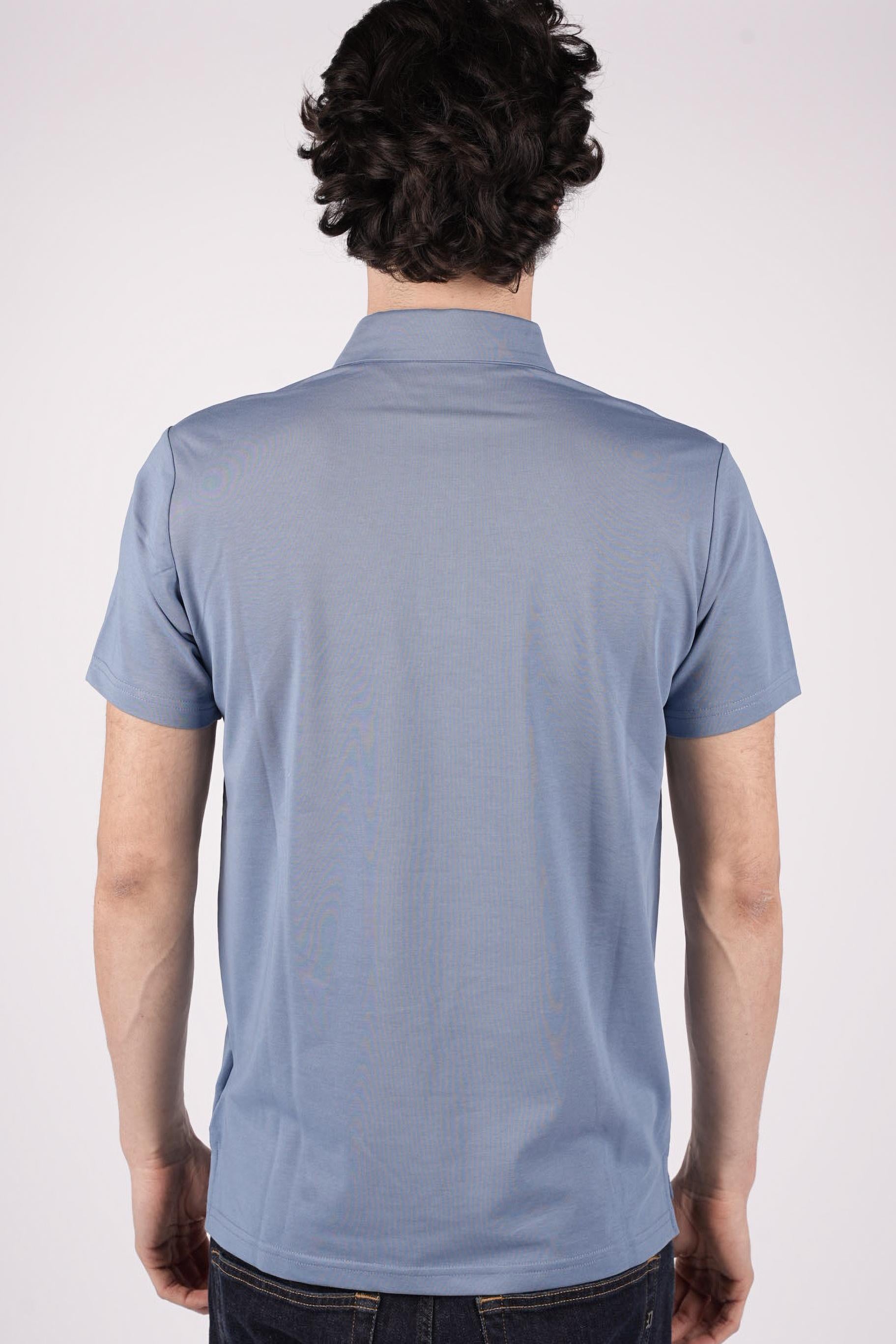 Polo in piqué di cotone stretch mezzola 02 PEU5471 258 PEUTEREY 