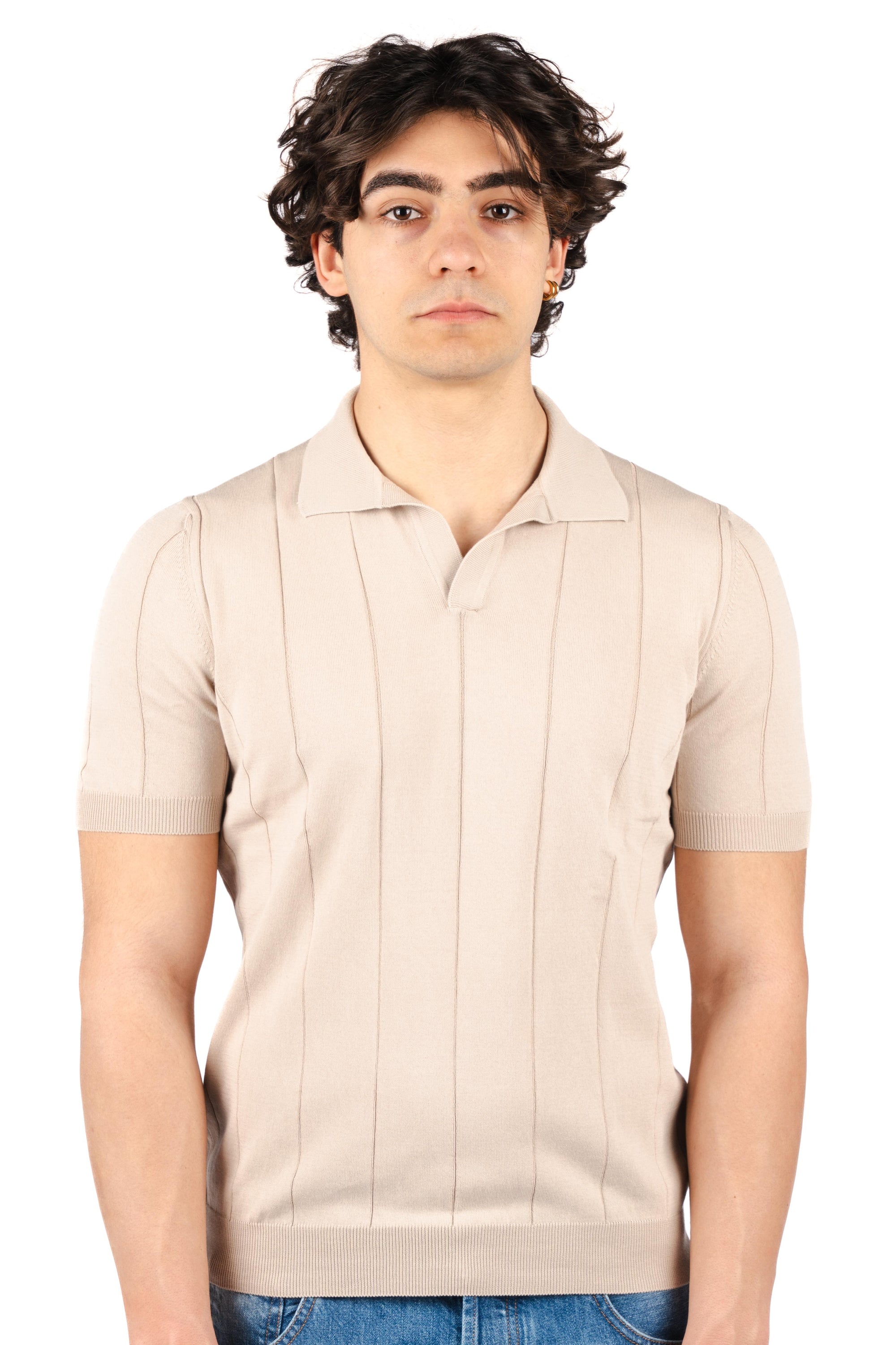 Polo in cotone jacquard 57191/20660 010 GRAN SASSO 