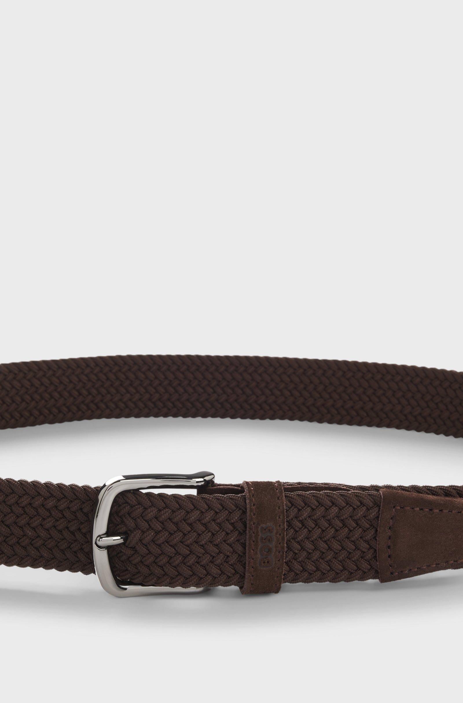 Cintura intrecciata con rifiniture in pelle 50537169 201 BOSS ACCESSORIES 
