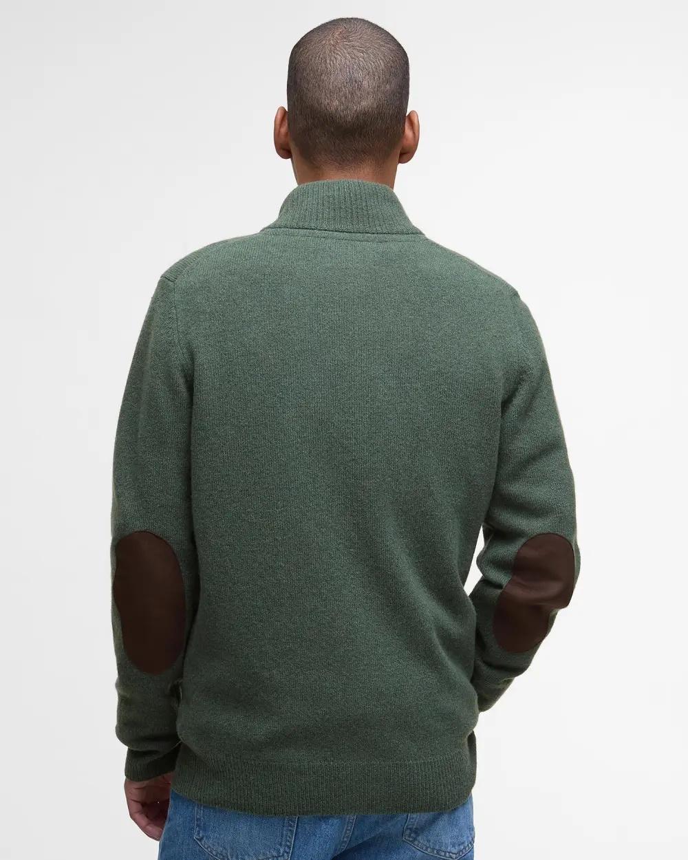 Maglione con zip Patch MKN0731 OL51 BARBOUR 