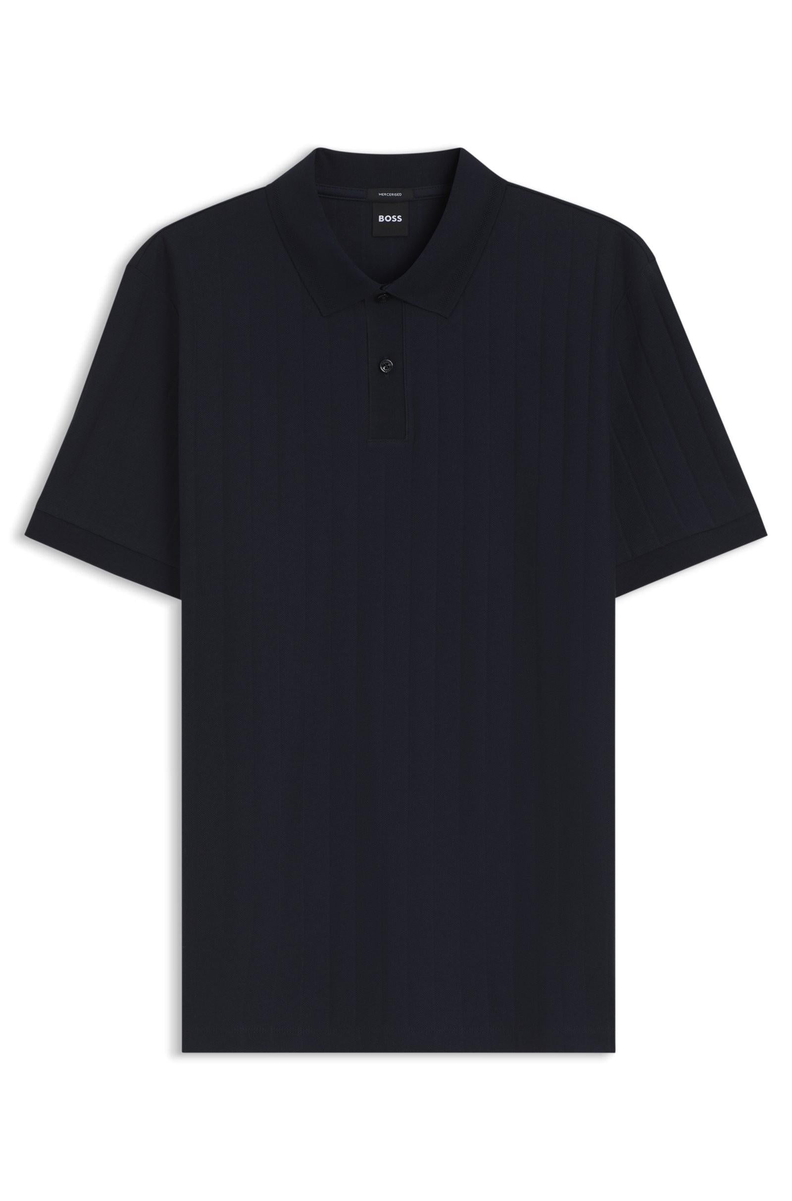 Polo a righe verticali in cotone mercerizzato 50559609 404 BOSS 