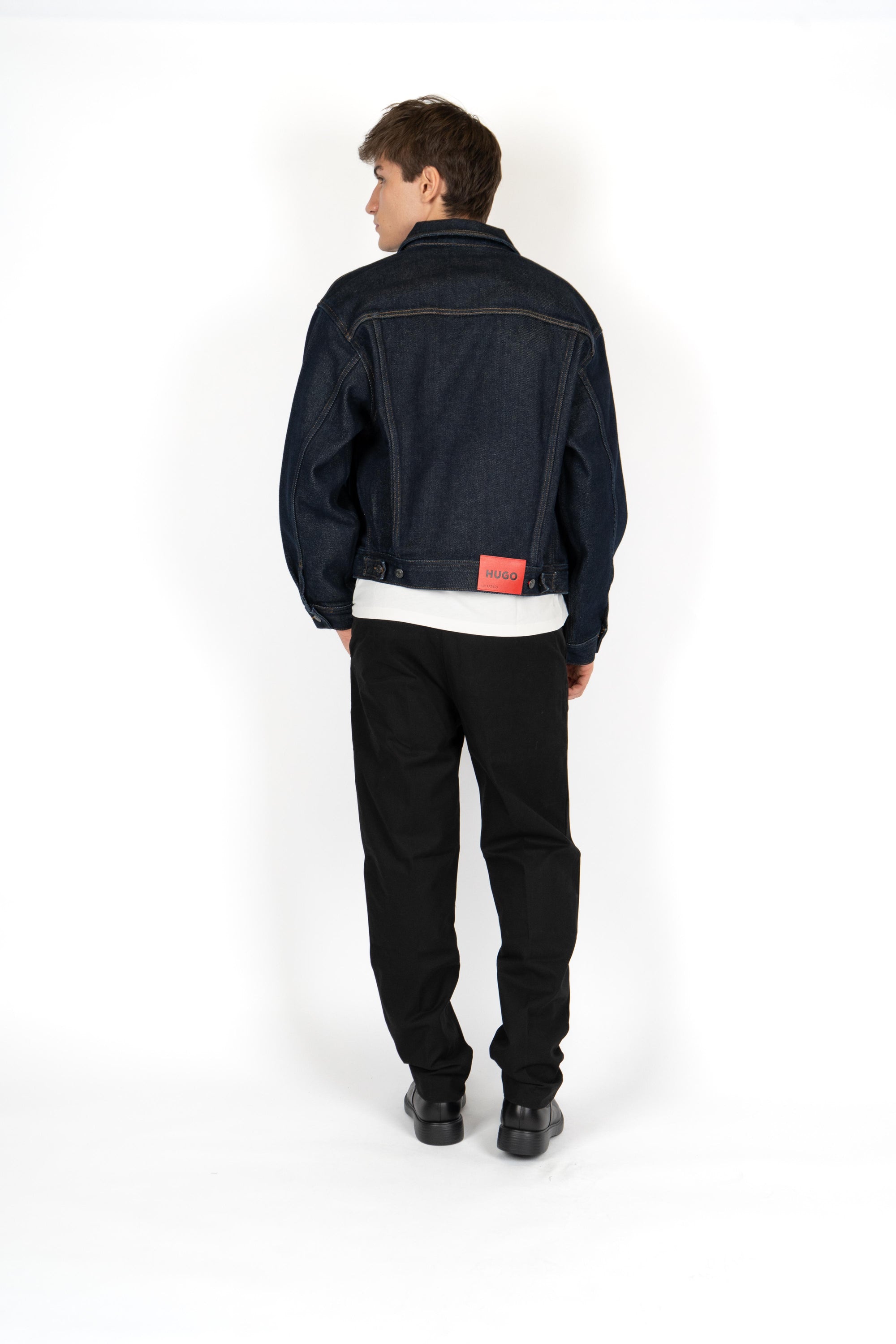 Giubbotto regular fit in denim blu scuro 50547402 401 HUGO 