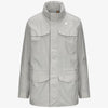 Giacca da uomo beige in nylon elasticizzato resistente alle intemperie