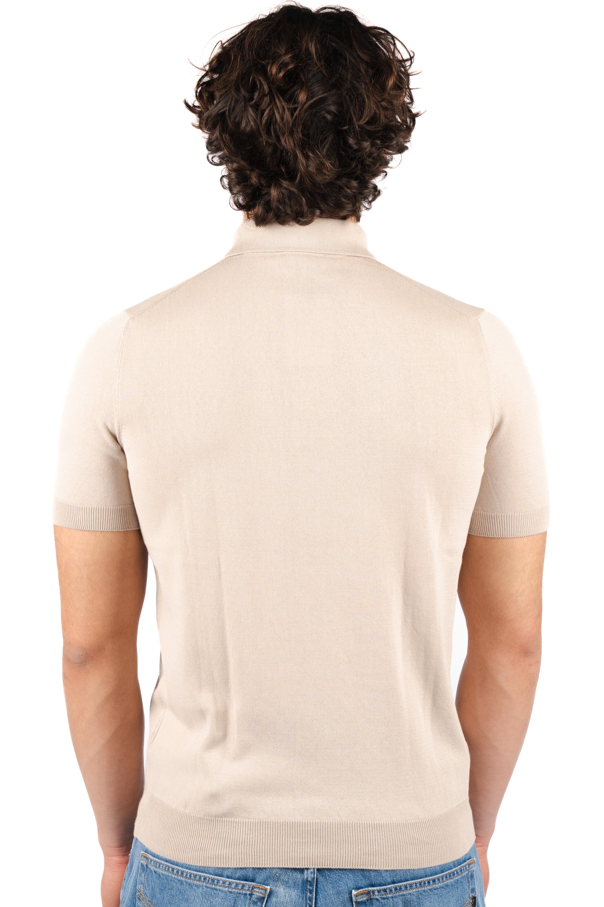 Polo in maglia fresh cotton beige 57119/20615 010 GRAN SASSO 