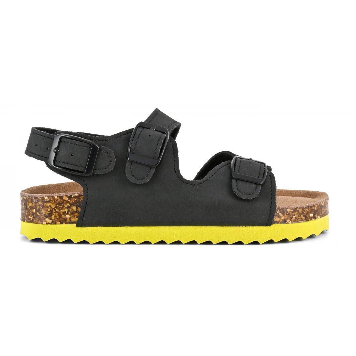 Sandalo bambino con tre fibbie HC2412 BKBK COLORS OF CALIFORNIA 