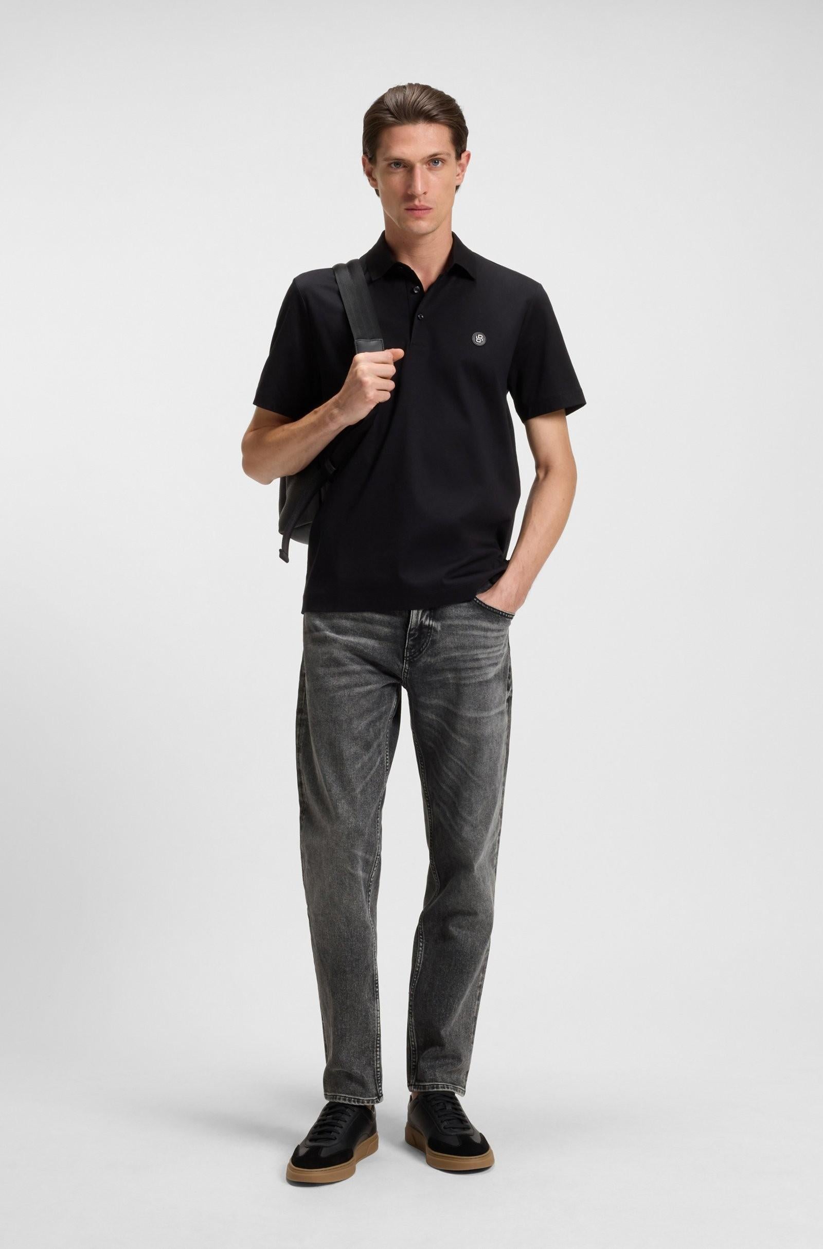 Jeans Maine regular fit in comodo denim elasticizzato grigio 50549809 009 BOSS 