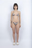 Bikini da donna a triangolo Leah Marielle bianco/marrone