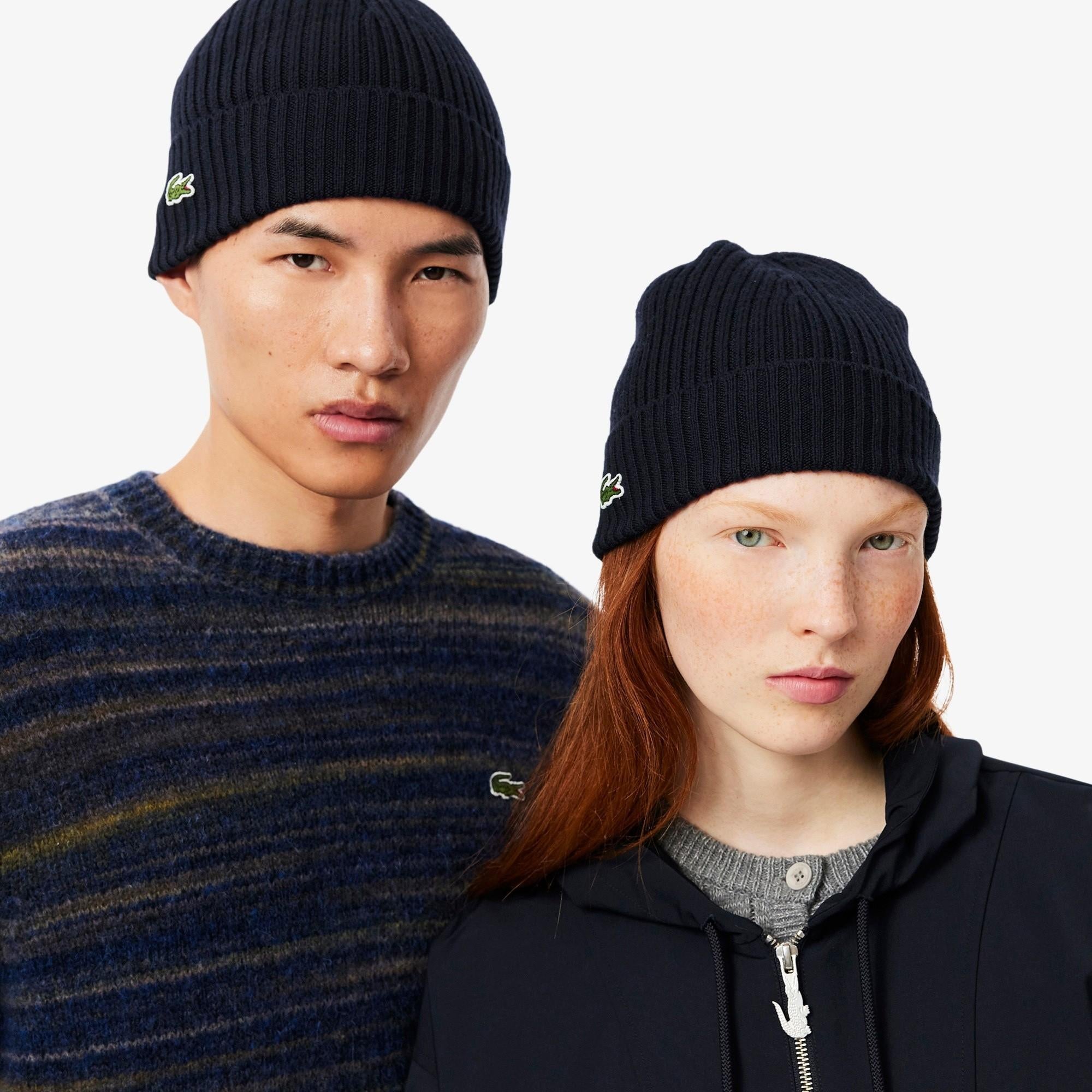 Berretto in lana a costine RB0001 166 LACOSTE 