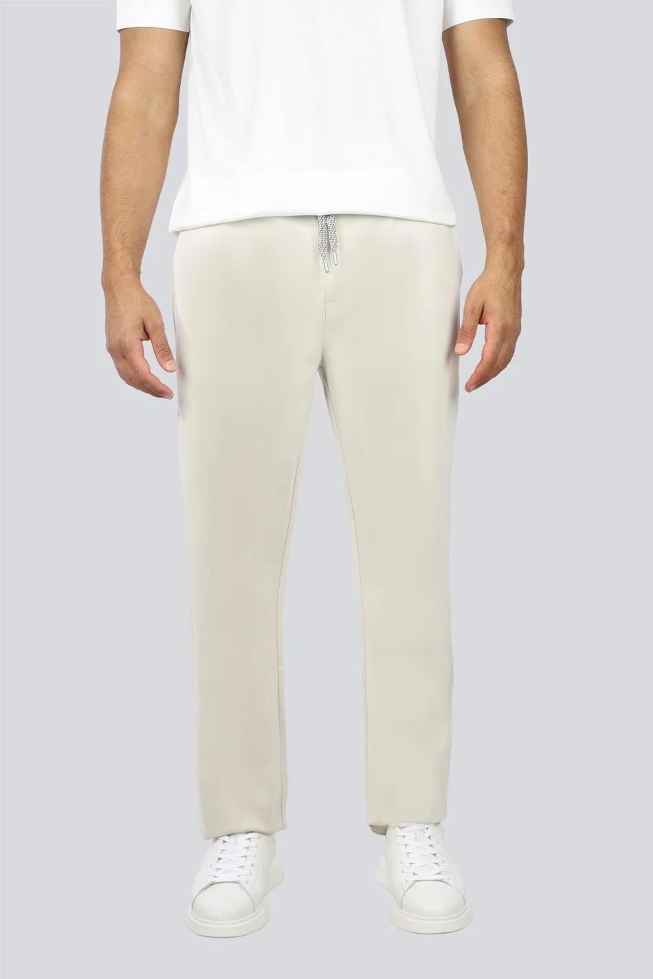 Pantaloni della tuta in misto cotone con coulisse con motivo 50543426 131 BOSS 