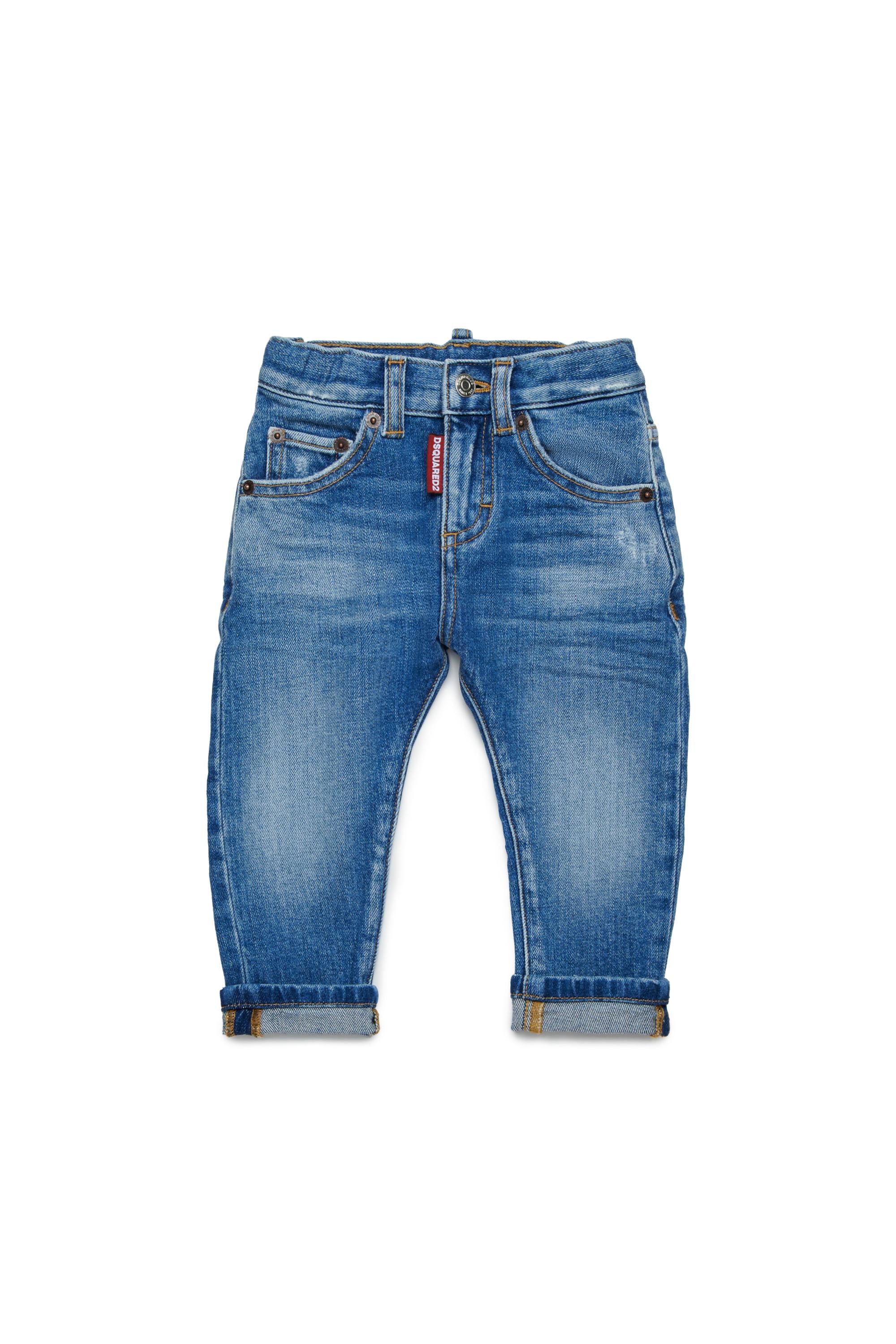 D2Kids Newborn Medium Preppy Wash Jeans DQ01TCD0ABX DQ01 DSQUARED2 