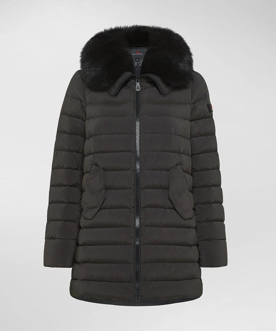 Piumino lungo con pelliccia itoka ml fur PED4017 808 PEUTEREY 